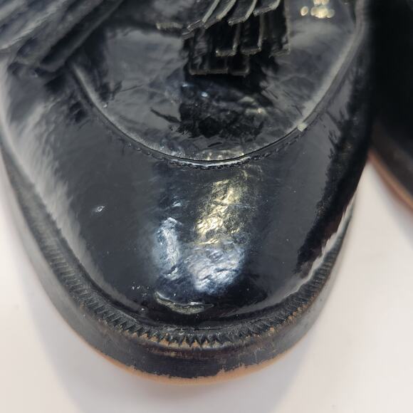 Rebecca Minkoff Womens Edie Black Patent Leather Loafers Size 7.5 M Block Heels - Picture 4 of 9